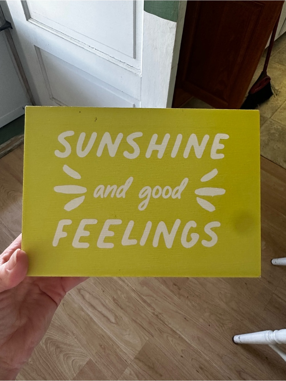 Sunshine and Good Feelings Wall Sign — Yellow